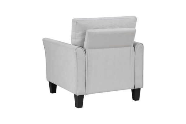 9519GRY Seating-Aliana Collection 2pc Set: Sofa, Love