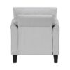 9519GRY Seating-Aliana Collection 2pc Set: Sofa, Love