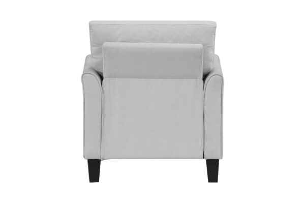 9519GRY Seating-Aliana Collection 2pc Set: Sofa, Love