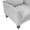 9519GRY Seating-Aliana Collection 2pc Set: Sofa, Love