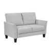 9519GRY Seating-Aliana Collection 2pc Set: Sofa, Love