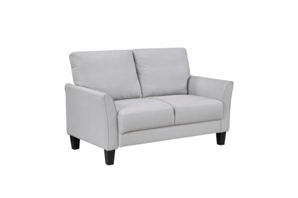 9519GRY Seating-Aliana Collection 2pc Set: Sofa, Love