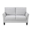 9519GRY Seating-Aliana Collection 2pc Set: Sofa, Love