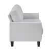 9519GRY Seating-Aliana Collection 2pc Set: Sofa, Love