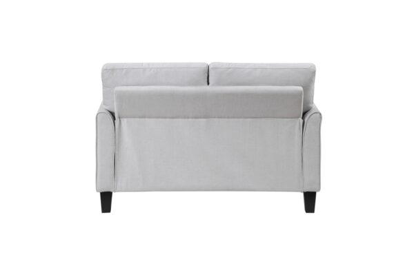 9519GRY Seating-Aliana Collection 2pc Set: Sofa, Love