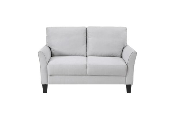 9519GRY Seating-Aliana Collection 2pc Set: Sofa, Love