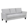 9519GRY Seating-Aliana Collection 2pc Set: Sofa, Love