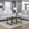 9519GRY Seating-Aliana Collection 2pc Set: Sofa, Love