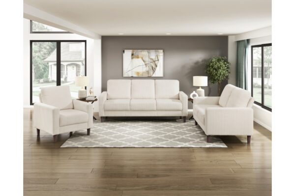 9520BEG Seating-Crandall Collection 2pc Set: Sofa, Love