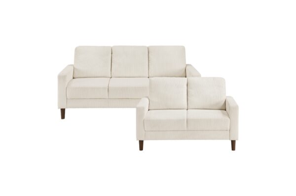 9520BEG Seating-Crandall Collection 2pc Set: Sofa, Love