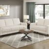 9520BEG Seating-Crandall Collection 2pc Set: Sofa, Love