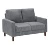 9520GRY Seating-Crandall Collection 2pc Set: Sofa, Love