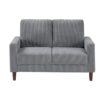 9520GRY Seating-Crandall Collection 2pc Set: Sofa, Love