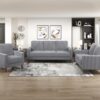9520GRY Seating-Crandall Collection 2pc Set: Sofa, Love