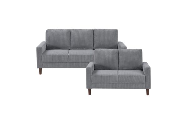 9520GRY Seating-Crandall Collection 2pc Set: Sofa, Love
