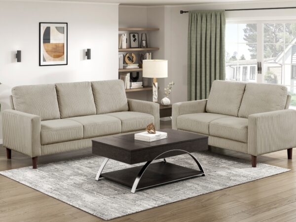 9520TPE Seating-Crandall Collection 2pc Set: Sofa, Love