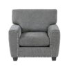 9538DGY Seating-Isabel Collection 2pc Set: Sofa, Love