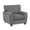 9538DGY Seating-Isabel Collection 2pc Set: Sofa, Love