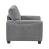 9538DGY Seating-Isabel Collection 2pc Set: Sofa, Love
