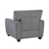 9538DGY Seating-Isabel Collection 2pc Set: Sofa, Love
