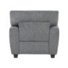 9538DGY Seating-Isabel Collection 2pc Set: Sofa, Love