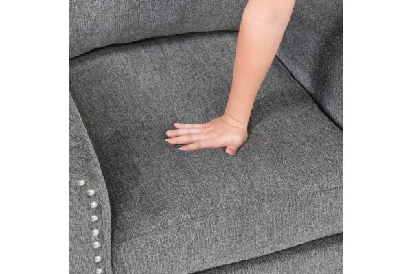 9538DGY Seating-Isabel Collection 2pc Set: Sofa, Love