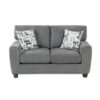 9538DGY Seating-Isabel Collection 2pc Set: Sofa, Love