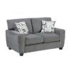 9538DGY Seating-Isabel Collection 2pc Set: Sofa, Love