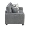 9538DGY Seating-Isabel Collection 2pc Set: Sofa, Love