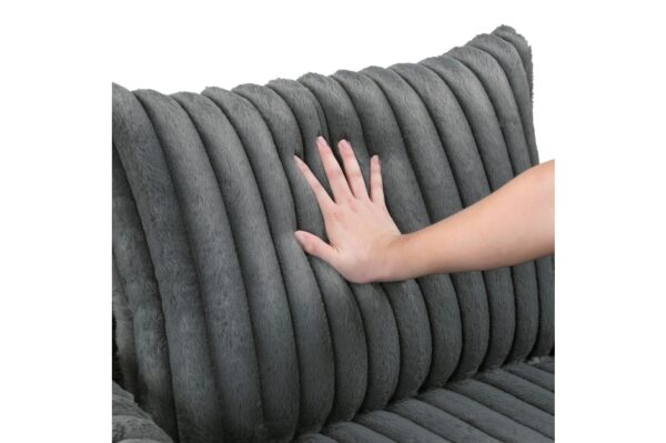 9539DGY Seating-Tomball Collection Oversized Chaise Lounge