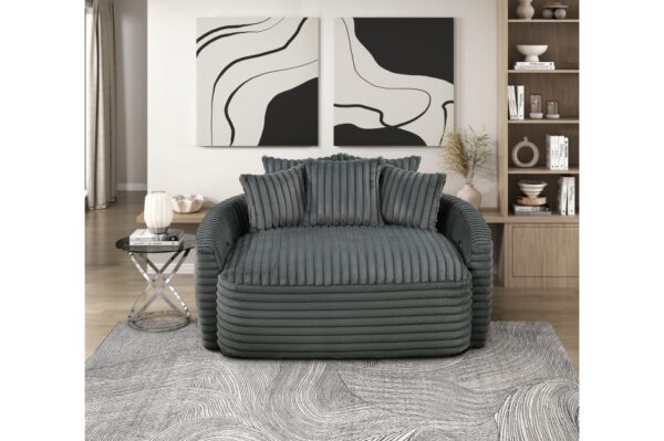 9539DGY Seating-Tomball Collection Oversized Chaise Lounge