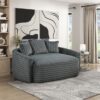 9539DGY Seating-Tomball Collection Oversized Chaise Lounge