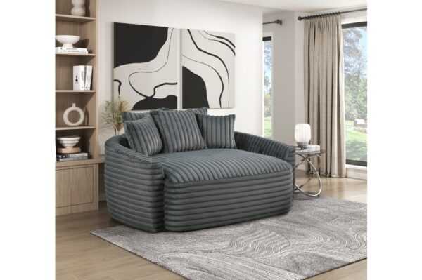 9539DGY Seating-Tomball Collection Oversized Chaise Lounge