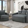 9539DGY Seating-Tomball Collection Oversized Chaise Lounge