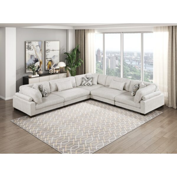9555BEG*53CR2AC 5-Piece Modular Sectional