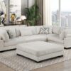 9555BEG Seating-Tinley Collection 6-Piece Modular Sectional wi...
