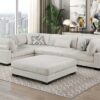 9555BEG Seating-Tinley Collection 6-Piece Modular Sectional wi...