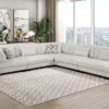 9555BEG Seating-Tinley Collection 6-Piece Modular Sectional wi...