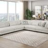 9555BEG Seating-Tinley Collection 6-Piece Modular Sectional wi...