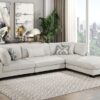 9555BEG Seating-Tinley Collection 6-Piece Modular Sectional wi...