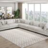 9555BEG Seating-Tinley Collection 6-Piece Modular Sectional wi...