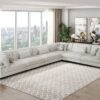9555BEG Seating-Tinley Collection 6-Piece Modular Sectional wi...