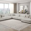 9555BEG Seating-Tinley Collection 6-Piece Modular Sectional wi...