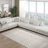 9555BEG Seating-Tinley Collection 6-Piece Modular Sectional wi...