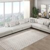 9555BEG Seating-Tinley Collection 6-Piece Modular Sectional wi...