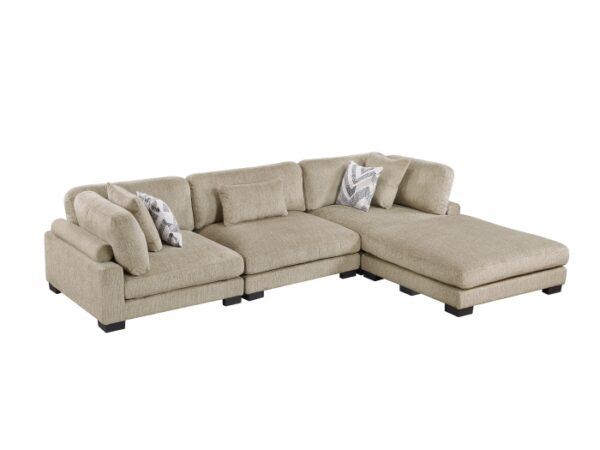 9555BRW*42CRACOT 4-Piece Modular Sectional wi...