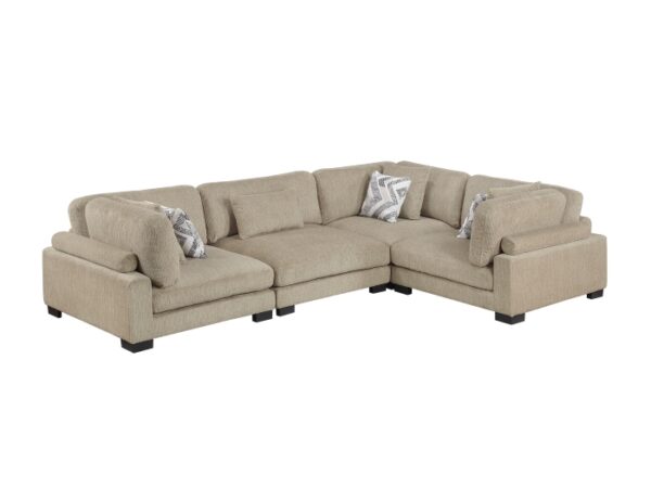 9555BRW*43CRAC 4-Piece Modular Sectional
