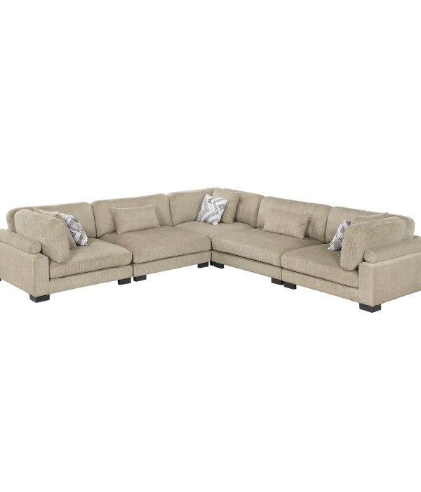 9555BRW*53CR2AC 5-Piece Modular Sectional