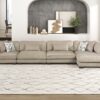 9555BRW Seating-Tinley Collection 6-Piece Modular Sectional wi...