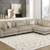 9555BRW Seating-Tinley Collection 6-Piece Modular Sectional wi...